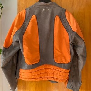 Orange and Grey Hugo Boss Bomber Jacket